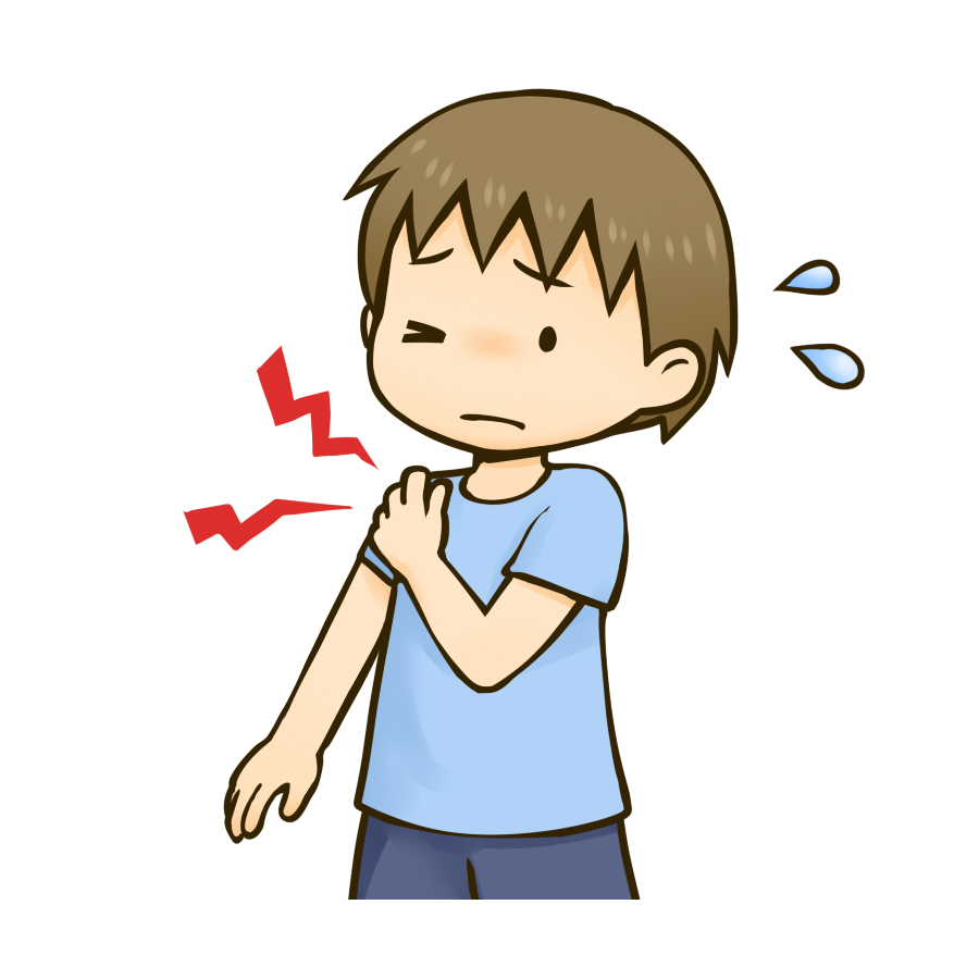 腕や肩が痛い方のイラスト